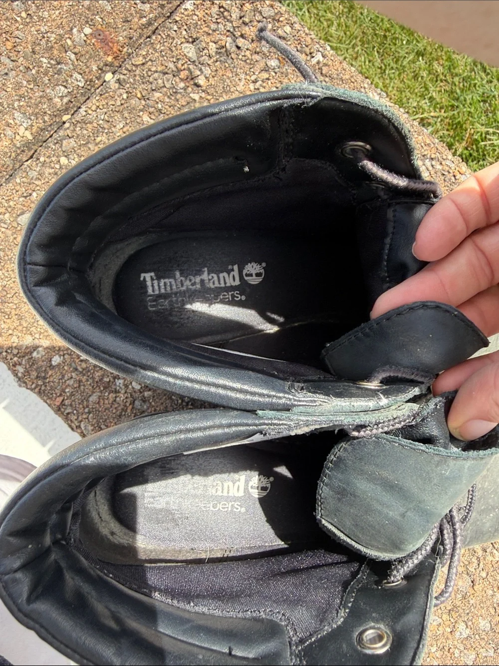 Timberland Dark Gray Lace-Up wedge boots earthkeepers